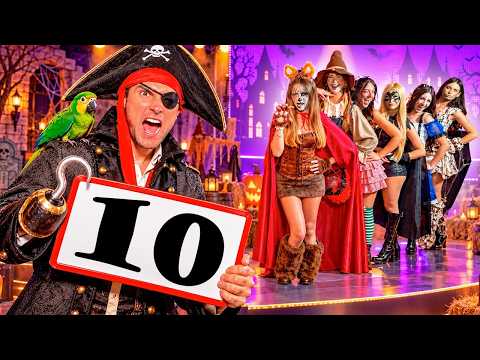 GIRLS' COMPETITION AT THE HALLOWEEN PARTY!! *whoever has the best costume wins