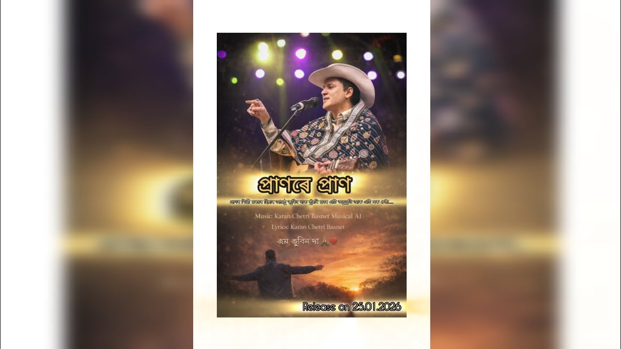 Pranore Praan by Karan Chhetri Basnet Musical AI, An emotions for Heartthrob Zubeen Da ♥️🙏🏿