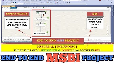 END TO END MSBI PROJECT IN REALTIME||PROJECT-4( PART2)|INCREMENTAL INSERT WITH LOOKUP#ssrs#ssis#ssas