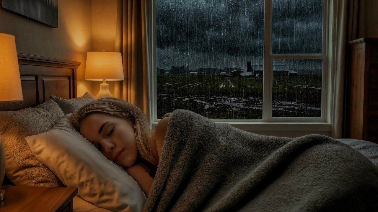 🥶ASMR rain thunder sounds sleeping - thunder and rain sounds sleep ☔