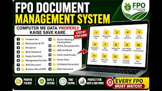 FPO Data Management System | Computer Me Proper Folder Structure Kaise Banaye