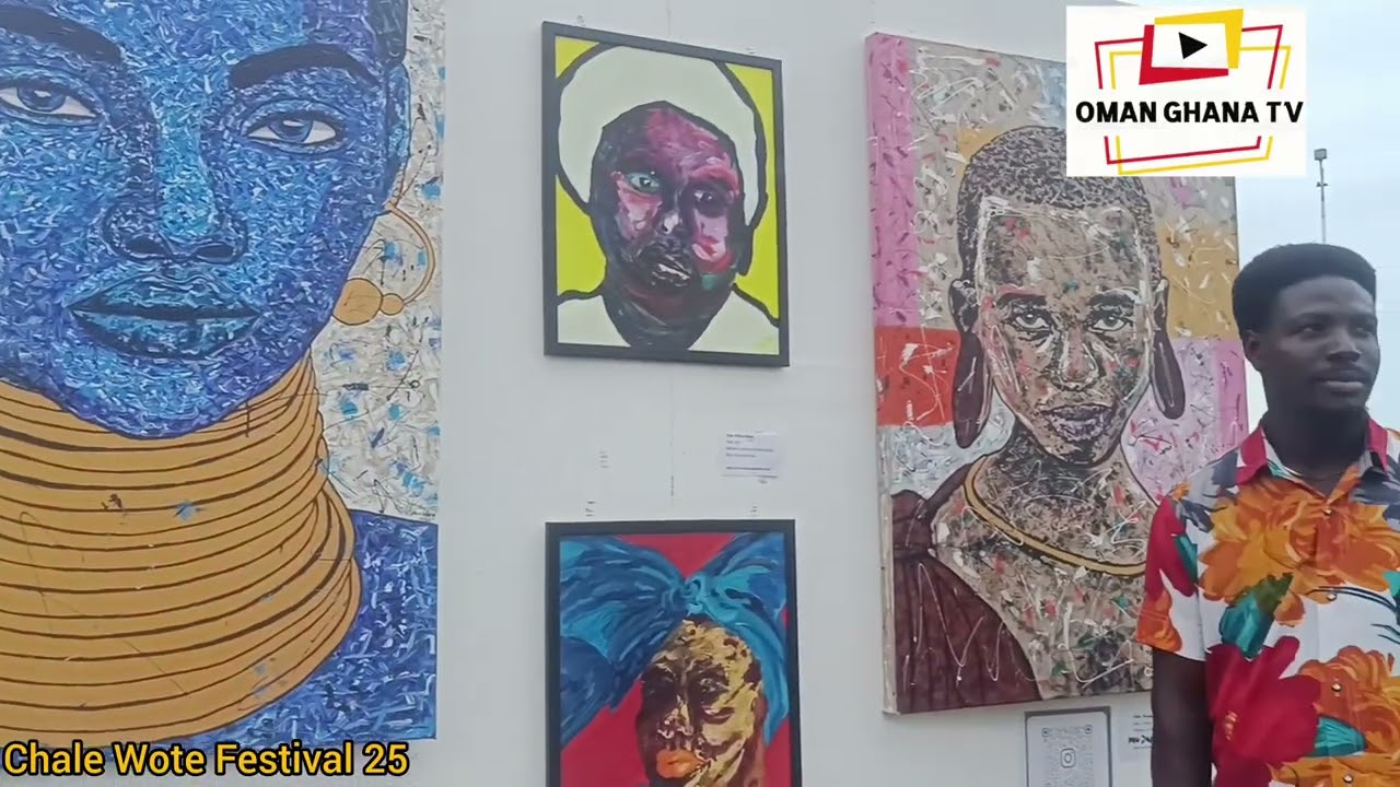 African History and Ga's Culture demonstrated in Paintings & Drawings at Chale Wote Festival
