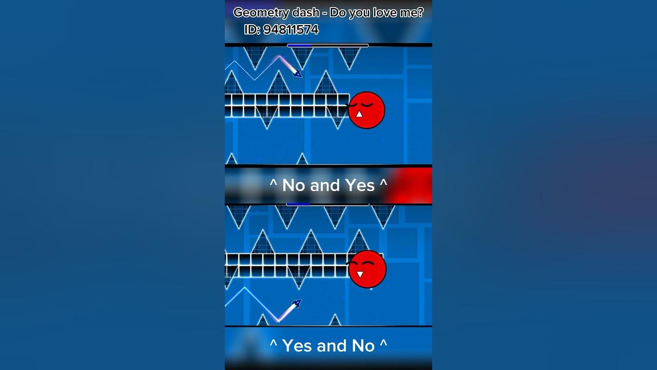Geometry dash - Do you love me (Yes & No, No & Yes) #geometrydash #shorts