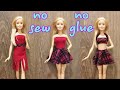👗Cách làm váy búp bê KHÔNG MAY KHÔNG KEO #dolls #barbie #happydolls