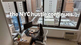 WINTER IN NYC | slow but busy snowstorm days, new year reset, cozy food spots, google office