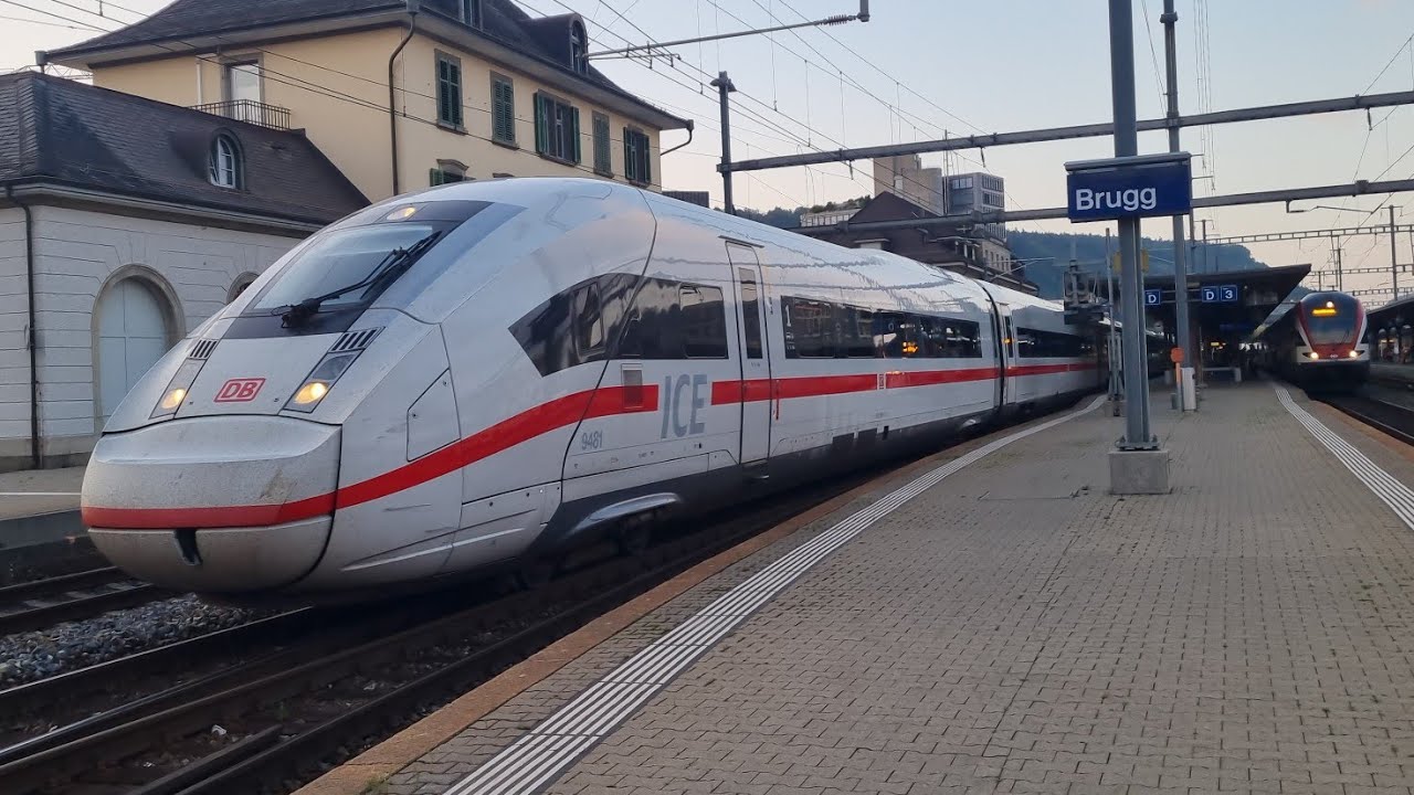 Umleiterverkehr bei Abendstimmung in Brugg AG