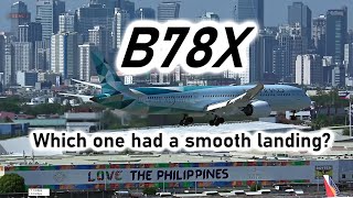 GREENLINER BUTTER LANDING at Manila Intl Airport MNL A6-BMH 9V-SCW