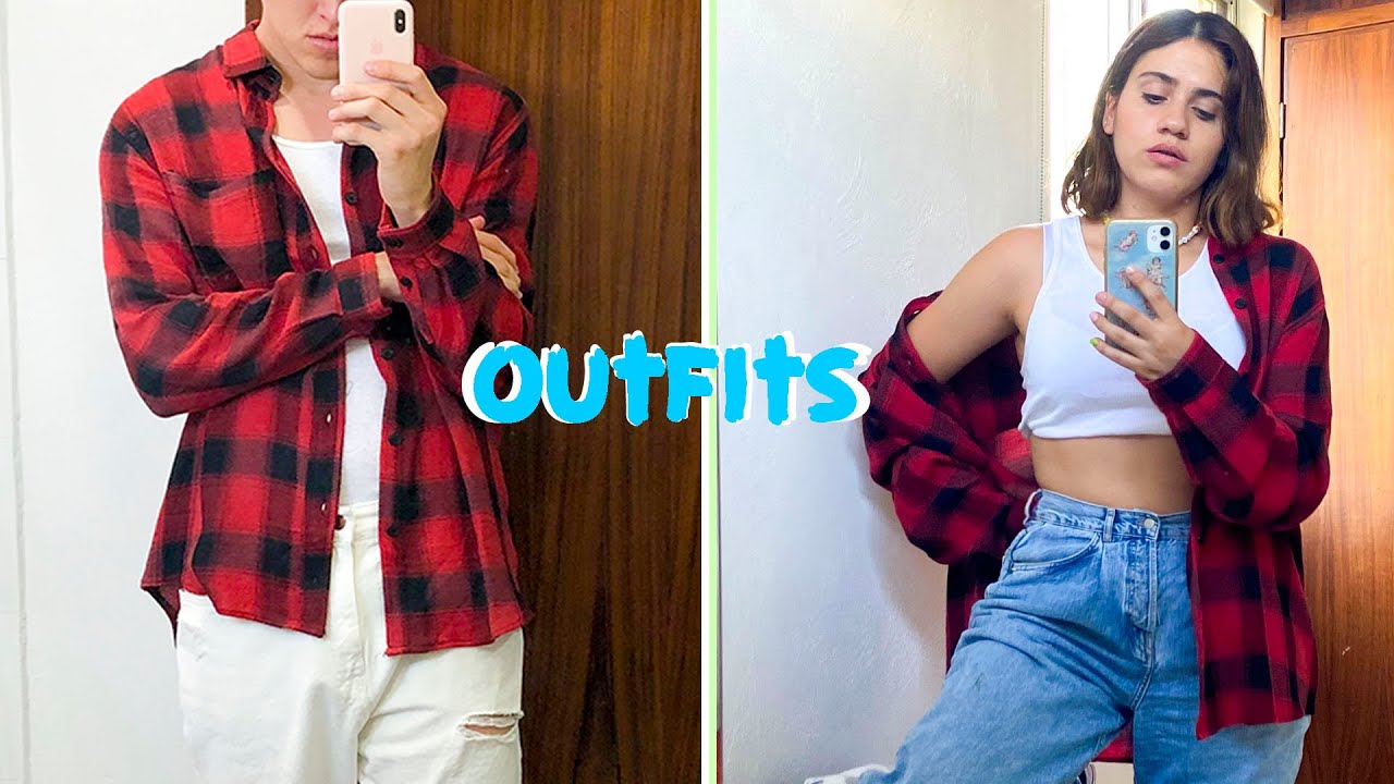haciendo outfits con ropa de mi amigo