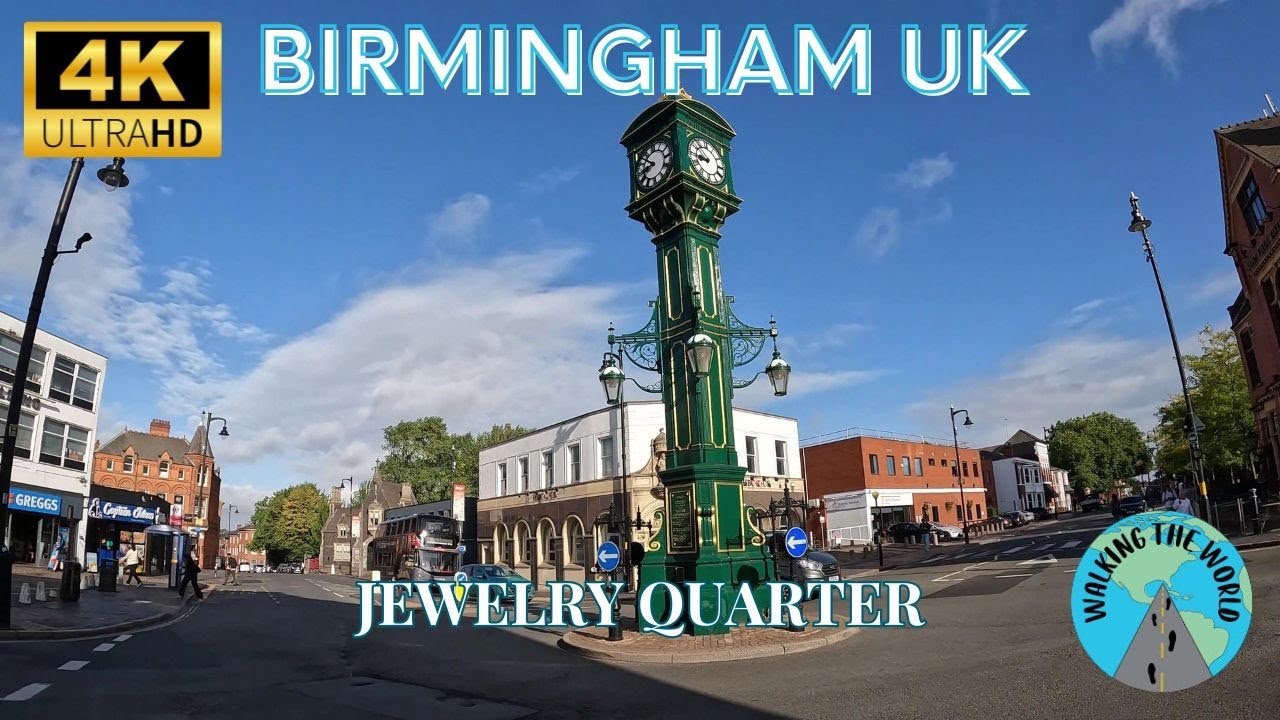 Jewlery Quarter 4k walking tour in Birmingham England UK