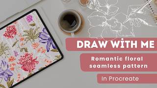 Famous Romantic Floral Seamless Pattern in Procreate Wealth