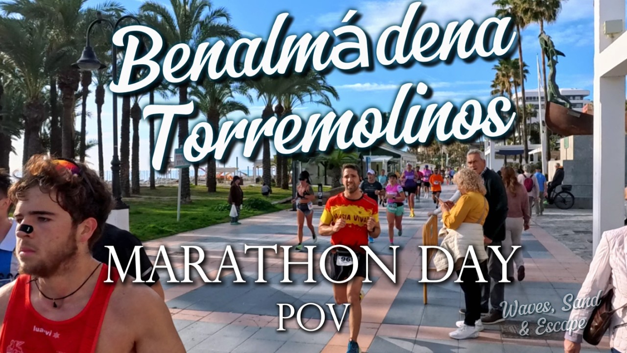 Benalmádena to Torremolinos | Marathon Day POV Walk (Costa del Sol Promenade)