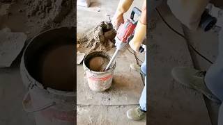 Mixing Cement Efficiently with Power Tools to Achieve a Smooth and Strong Consistency #shorts