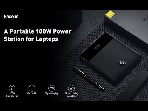 Baseus Blade 100W Power Bank for Notebook - YouTube
