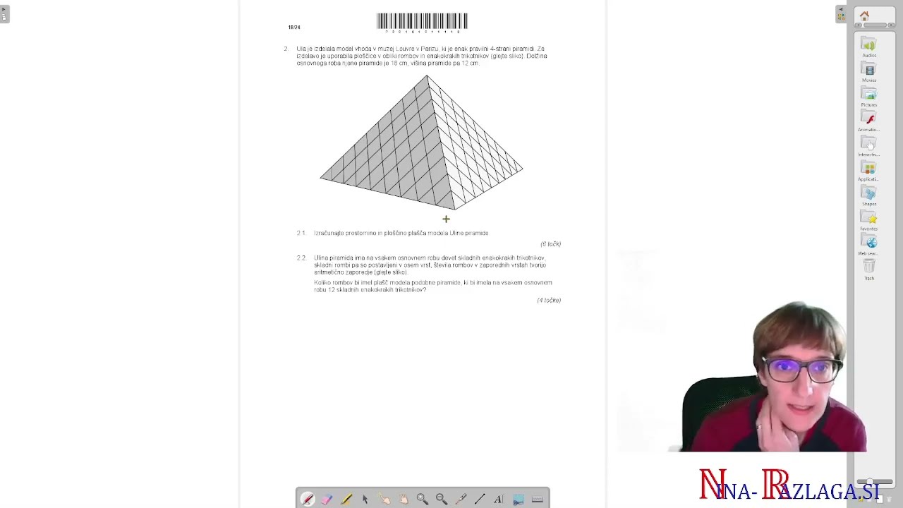 Spomladanski rok 2020 - reševanje poklicne mature 2.del-02 -Telesa in zaporedja
