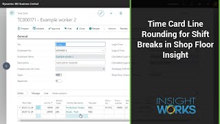 Time Card Line Rounding for Shift Breaks
