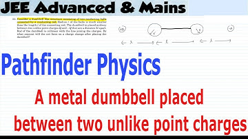 24) Pathfinder Physics |A metal dumbell placed between two unlike point charges,force of interaction