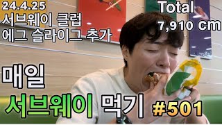 매일 서브웨이 먹기 501개째/ Everyday Subway Eating, Mukbang, Everyday Subway diet #501