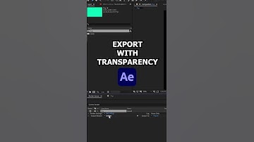 Export with Transparency  - Adobe After Effects Tutorial #aftereffectstutorial #adobeaftereffects