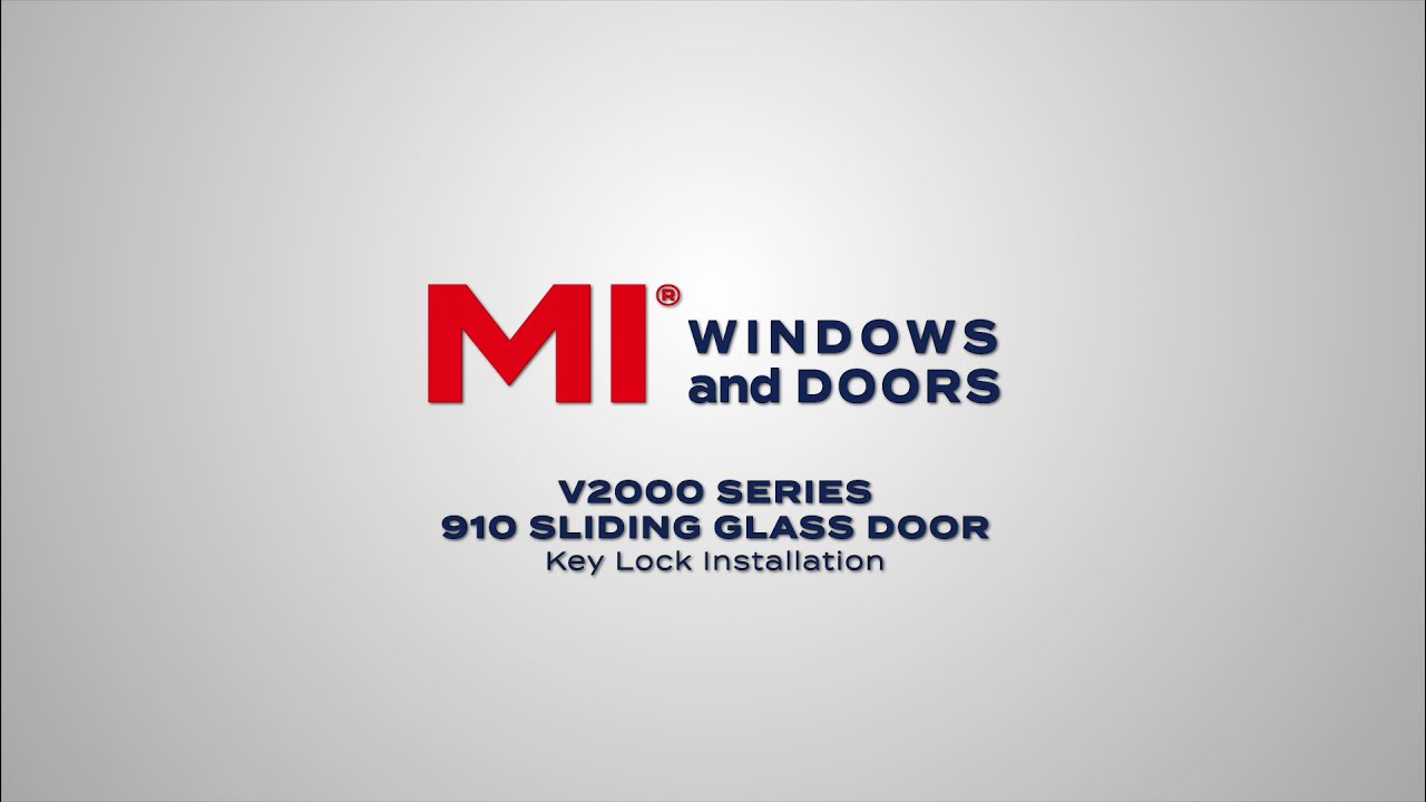 How To Install a Key Lock on a V2000 Series 910 Sliding Glass Door