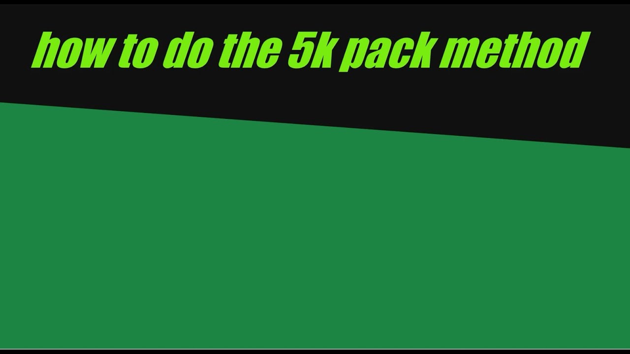 how to do the 5k pack method FIFA 20 ULTIMATE TEAM