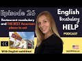 Restaurant vocabulary and the best American places to eat | English Vocabulary Help Podcast #26