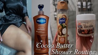 Cocoa butter shower routine #showerroutines #relax #selfcare