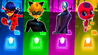 Ladybug 🆚 Cat Noir 🆚 Brazhnik 🆚 Tikki | Who Is Best?🎯 in Tiles Hop EDM Rush🎶