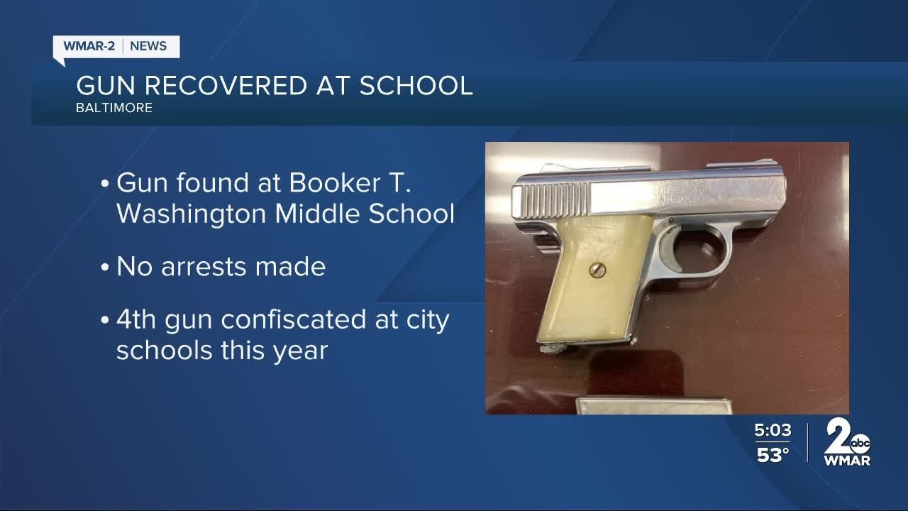 Loaded gun recovered from student at Baltimore City middle school - YouTube