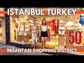 ISTANBUL TURKEY EXPLORING NISANTASI SHOPPING DISTRICT 12 AUGUST 2023 WALKING TOUR | 4K UHD 60FPS