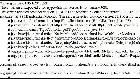The server selected protocol version TLS10 is not accepted by client preferences [TLS13, TLS12]