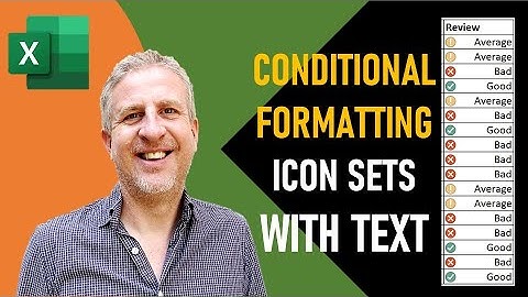 How to Use Conditional Formatting Icon Sets with Text | Excel Traffic Lights Based on Text