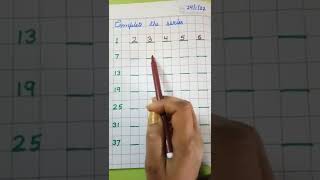 LKG Maths Complete the series