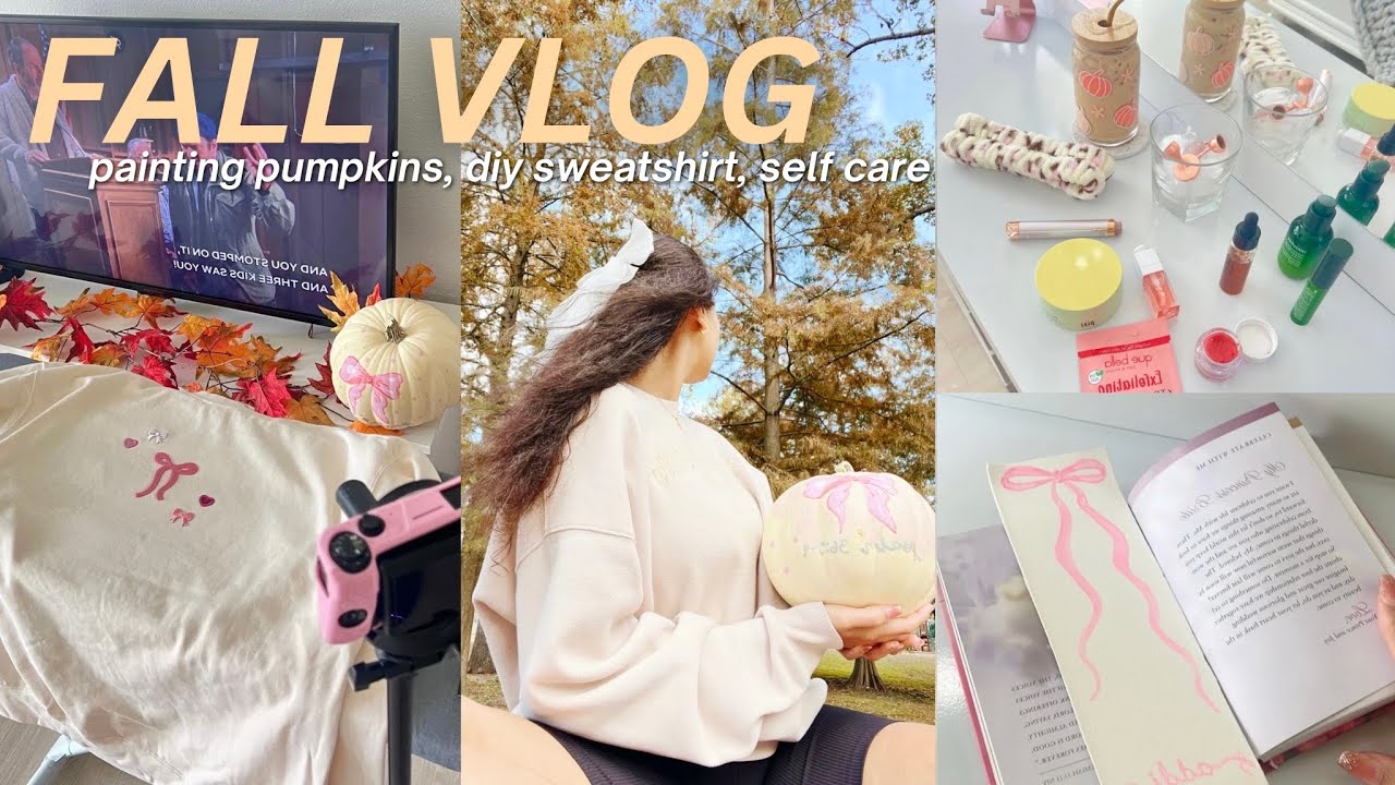 FALL DAYS IN MY LIFE 🍂🎃 painting pumpkins, productivity, self care ...
