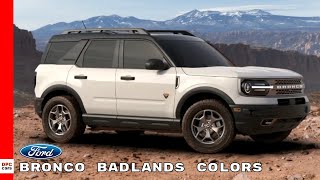 2021 Bronco Sport BADLANDS Colors