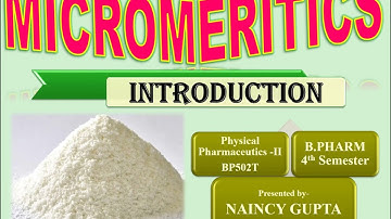 Micromeritics Introduction
