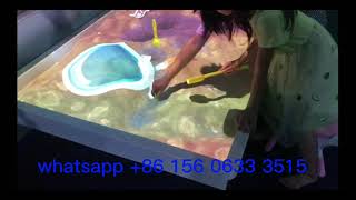 Kids playground magic game machine 3D projection sand table with different games