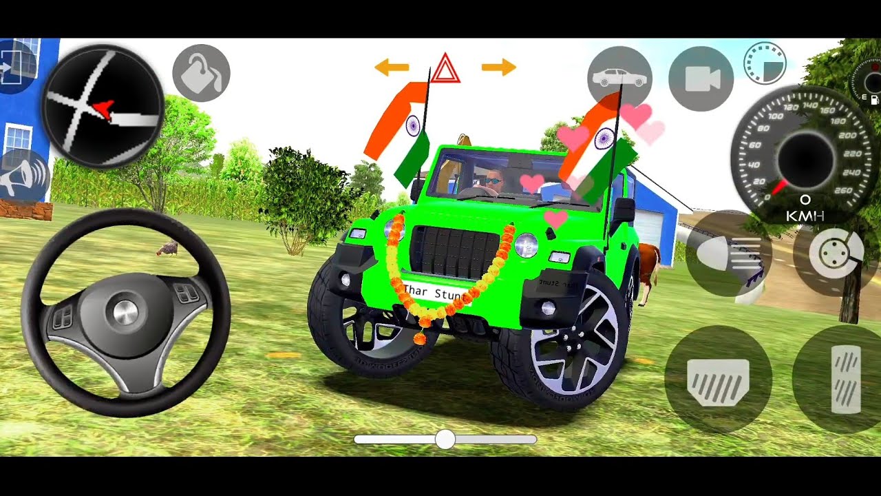 Modified Mahindra Thar😈Games:India Green Thar (Gadi Wala Games) Car Game Android Game - #2026