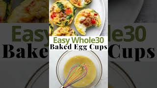 Easy Healthy | Whole30 Baked Egg Cups #shorts #whole30 #bakedegg screenshot 3