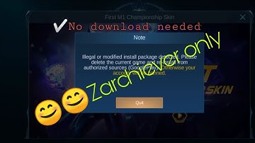 Easiest way to remove mobile legend notice on using 3rd party or illegal apps/ To remove SKIN SCRIPT