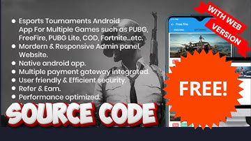 PUBG ,FREEFIRE Tournament App Free Source Code Download
