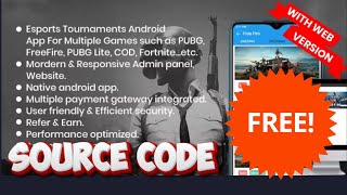 PUBG ,FREEFIRE Tournament App Free Source Code Download screenshot 2