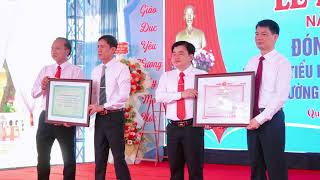 TRAO BẰNG CÔNG NHẬN TRƯỜNG CHUẨN QUỐC GIA MỨC ĐỘ 2; BẰNG CHUẨN XANH SẠCH ĐẸP AN TOÀN