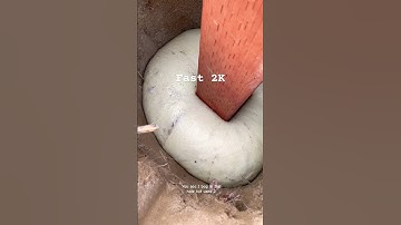 Setting post with foam (Fast 2K) #diy  #outdoors #fencing #post #foam #concrete #like #farm #life