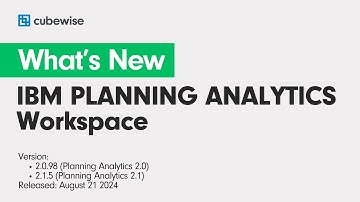 IBM Planning Analytics Workspace (PAW) 2.0.98 / 2.1.5. Released on August 21, 2024