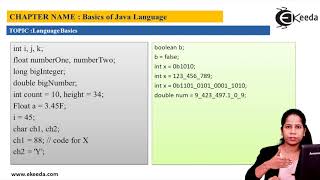 Data Types in Java Programing Language  - Concepts of Java Programming Language - Java Programming