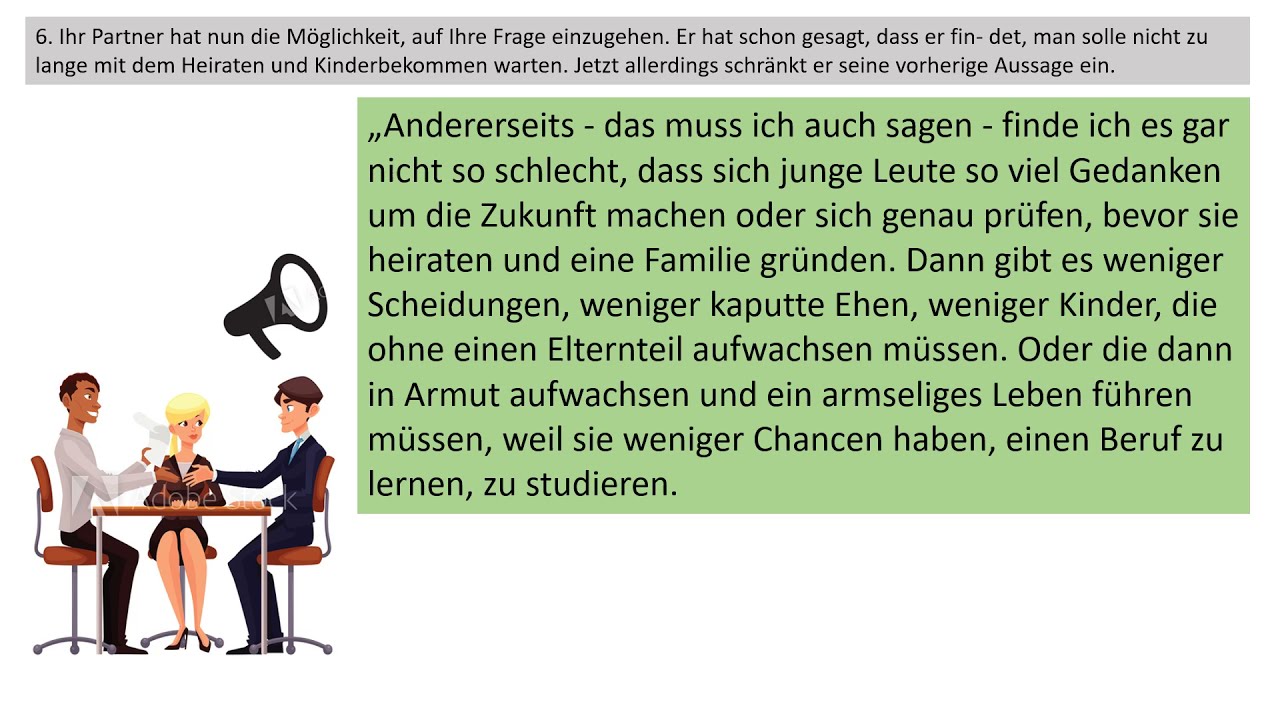 Mündliche Prüfung B2 Teil 2 Diskussion