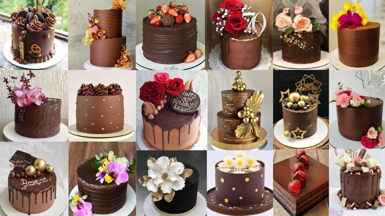 🎂🍫Дизайн шоколадного торта/Торт «Шоколадный трюфель»/Дизайн торта/Украшение шоколадного торта lde...