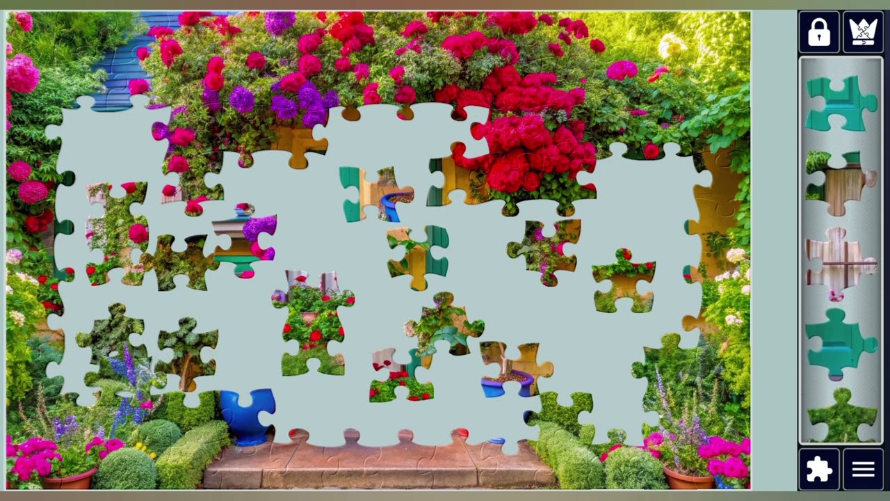 Beautiful house flower garden//jigsaw puzzles craft 🧩🧩//Amazing puzzles Art 🧩🧩//puzzles collection//