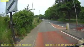 Near miss head on collision Dash cam footage