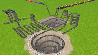 FOUR LOCOMOTIVE TRAINS COUPLING TO ZIG ZAG RISKY TRACKS RAILWORK LINES || train wold4 simulator  screenshot 1